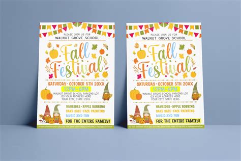 Fall Festival Flyer, Editable School Event Flyer, Church School Commun ...