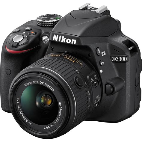 Nikon D3300 DSLR Camera with 18-55mm Lens (Black) 1532 B&H Photo