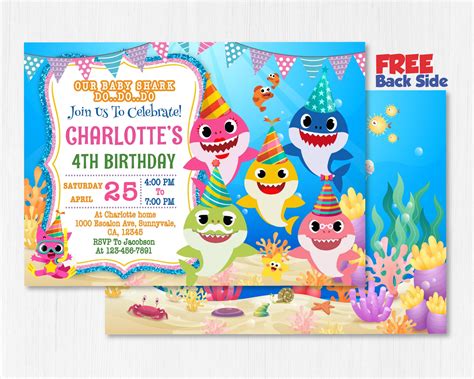 Baby Shark 2nd Birthday Invitation | ubicaciondepersonas.cdmx.gob.mx