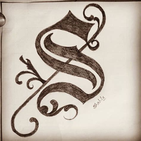 'S' letter tattoo design | Pencil drawing images, Meaningful drawings ...