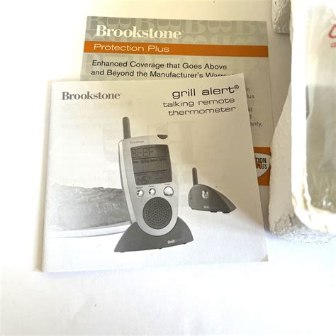 Brookstone Talking Remote Meat Grill Thermometer Wireless - Cooking ...