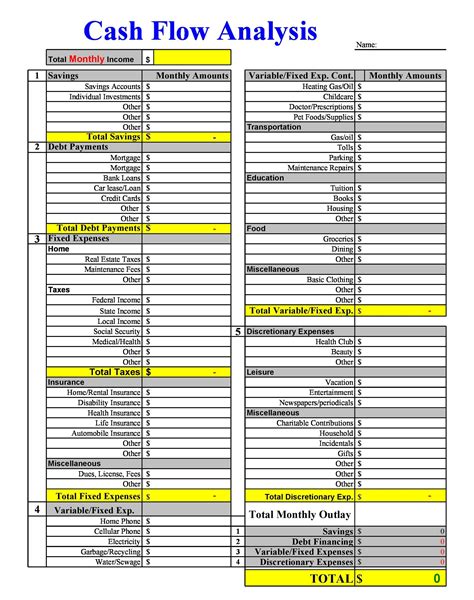 Cash Flow Statement Templates | 14+ Free Word, Excel & PDF Formats ...