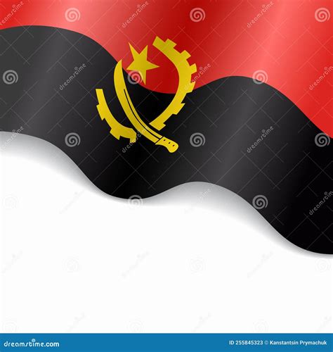 Angolan Flag Wavy Abstract Background. Vector Illustration. Stock ...