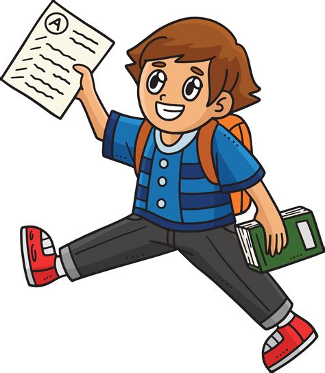 Back To School Student Cartoon Colored Clipart 26493094 Vector Art at ...