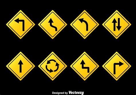 Road Signs Collection Vector 116585 Vector Art at Vecteezy