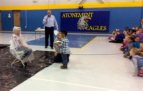 Atonement Lutheran Preschool: Pie Throwing contest