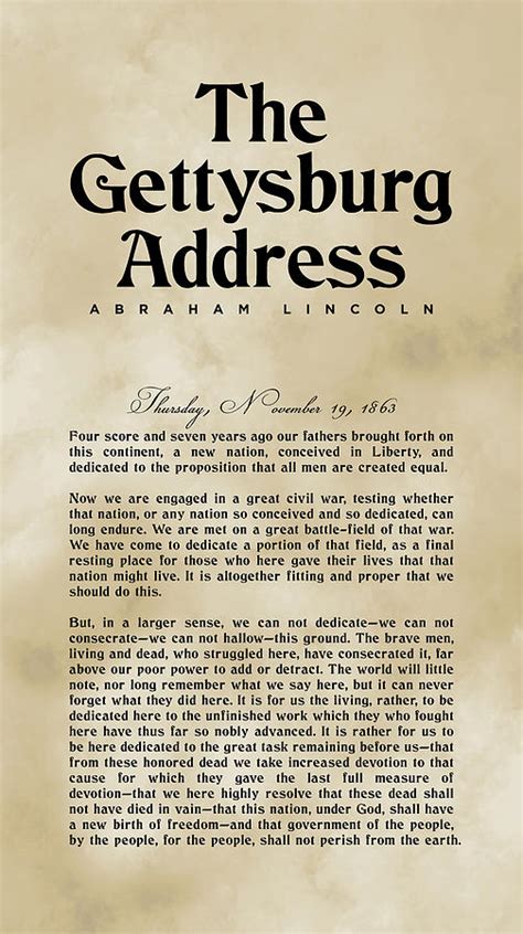 Printable Gettysburg Address