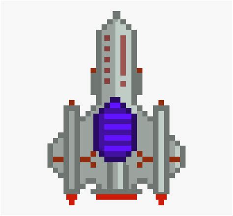 Rocketship For Scratch - Rocket Ship Pixel Art, HD Png Download - kindpng