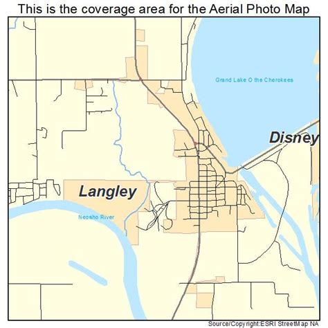 Aerial Photography Map of Langley, OK Oklahoma