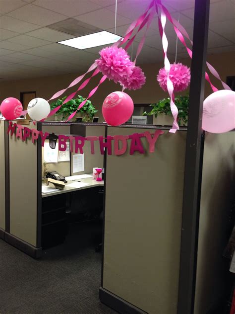 My birthday cubicle!!! … | Cubicle birthday decorations, Office ...