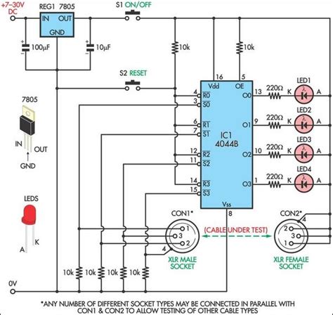 DIY Cable Tester Collection | Schematic Design