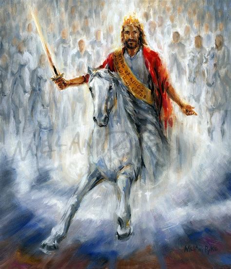 Jesus Coming Back on a White Horse Giclee Print Christian - Etsy