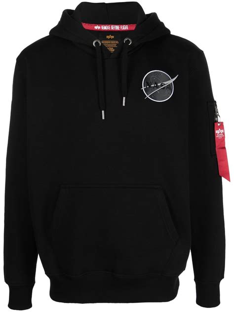 Alpha Industries logo-print hoodie | Smart Closet