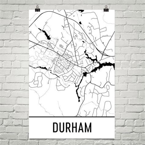 Durham NH Street Map Poster - Wall Print by Modern Map Art