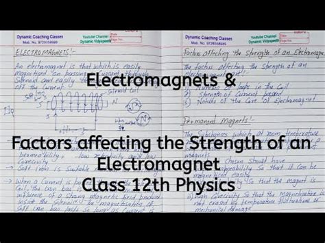 Electromagnets and Factors affecting the Strength of Electromagnet ...