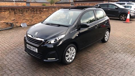 Used Peugeot 108 Convertible 1.0 VTi Active Top! 5dr Manual Black ...