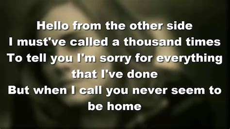 Adele Hello Lyrics