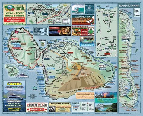 Maui Map, Trip To Maui, Maui Vacation, Maui Hawaii, Maui Travel, Travel ...