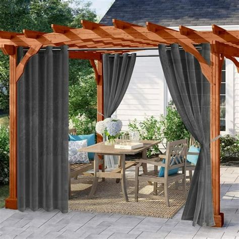 Leonard Patio Decor/ Outdoor Curtains for Patio Waterproof Outdoor ...