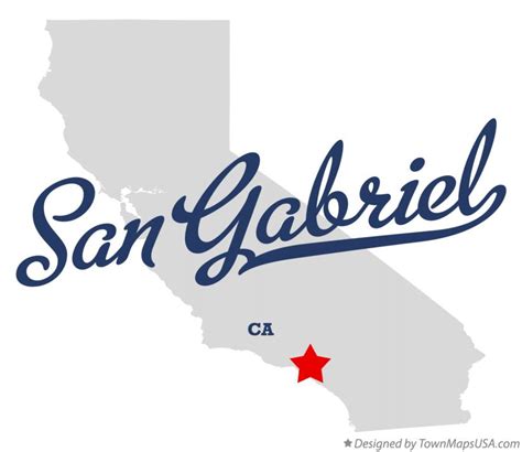 Map of San Gabriel, CA, California