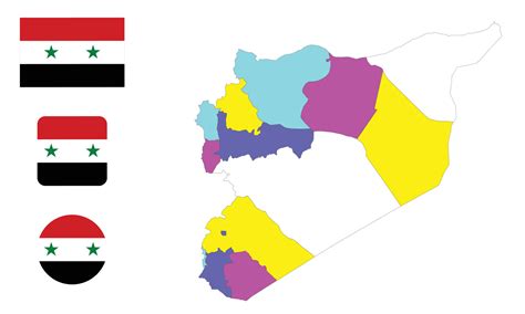 Map and flag of Syria 8211371 Vector Art at Vecteezy