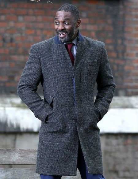 Luther Idris Elba Grey Coat - Leather Outwears