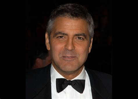 George Clooney sporting a close cropped men's haircut