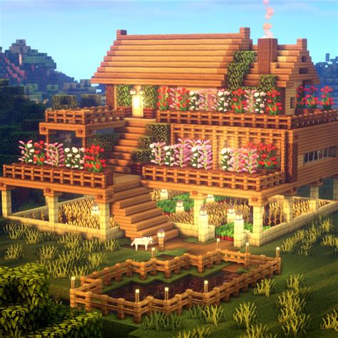 Woodern Survival House | Minecraft houses, Minecraft house designs ...