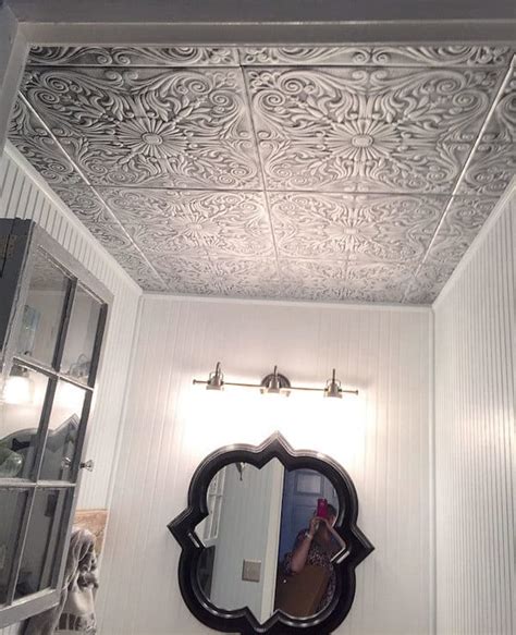 Can Tin Ceiling Tiles Be Used in a Bathroom? | FauxTinTiles.com