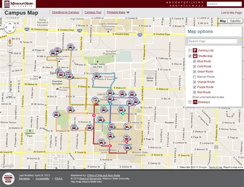 Missouri State University Campus Map - Allina Madeline