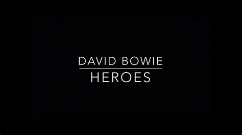 David Bowie - Heroes Lyrics Chords - Chordify