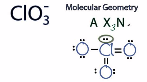 ClO3- Molecular Geometry / Shape and Bond Angles - Chlorate Ion - YouTube