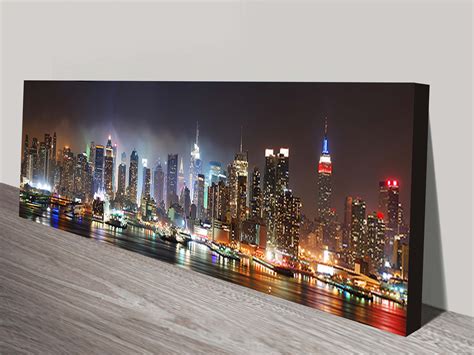 New York Skyline Panorama Wall Print on Canvas USA