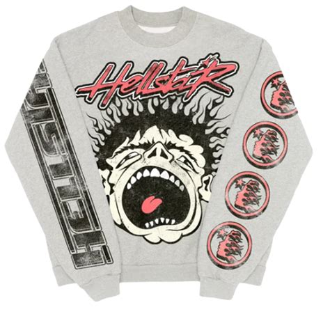 Hellstar Heather Grey Crewneck Sweatshirt | WHAT’S ON THE STAR?