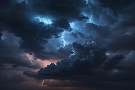 Premium Photo | Stormy sky background thunderstorm background ...