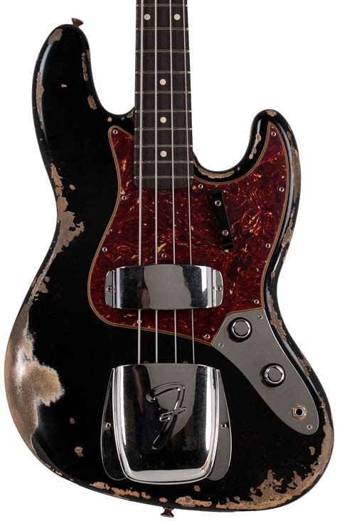 Fender Custom Shop Limited 1960 Jazz Bass, Heavy Relic, Aged Black ...