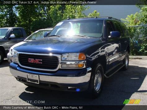 Indigo Blue Metallic - 2003 GMC Yukon SLT 4x4 - Pewter/Dark Pewter ...