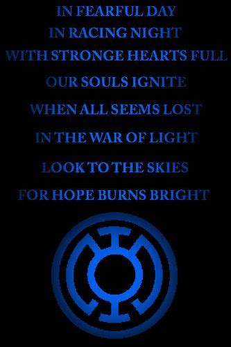 Blue Lantern Corps. Oath | Blue lantern corps, Blue lantern, Lantern ...