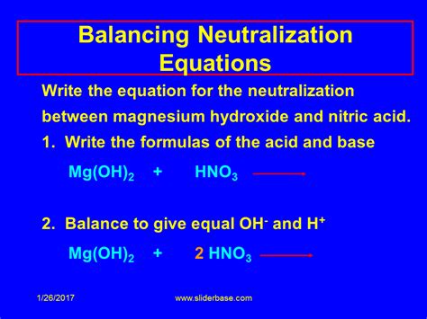 The Equation Shows A Neutralization Reaction