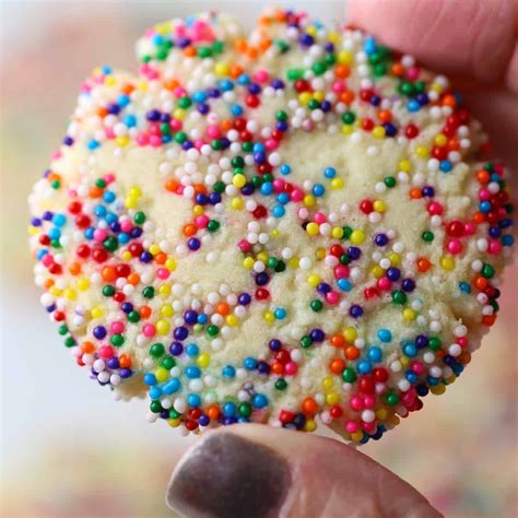 Rainbow Sprinkle Sugar Cookies - Mom Loves Baking