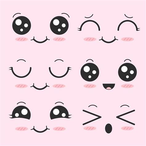 Cute Face Expressions Vector PNG Images, Cute Face Cartoon Expression ...