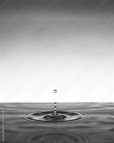 water drop. black& white Stock Photo | Adobe Stock