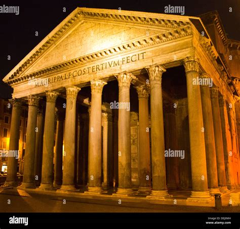 Pantheon at night, Pantheon Rome, Rome, Lazio, Italy Stock Photo - Alamy