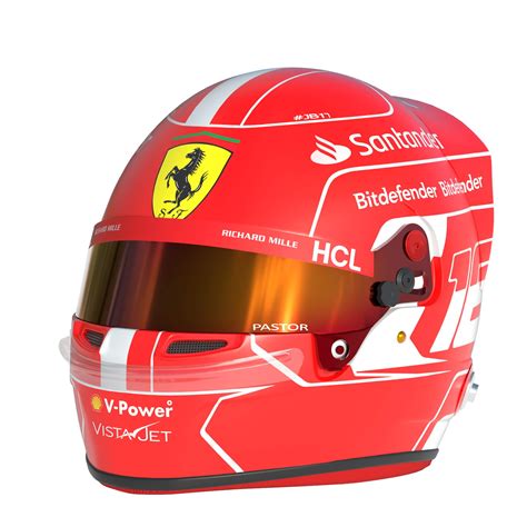 F1 Charles Leclerc Helmet 2023 - 3D Model by Cactus3D