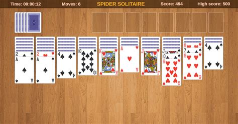 Spider Solitaire: free online card game, play full-screen without download