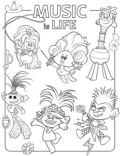 Free Printable Trolls World Tour Party Pack With Activity & Coloring ...