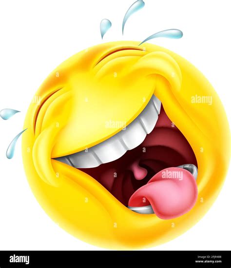 Laughing Emoticon Cartoon Face Icon Stock Vector Image & Art - Alamy