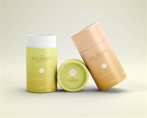 Free Cylinder Packaging Mockup :: Behance