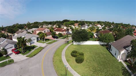 Suburban Street Aerial View Stock Photo - Download Image Now - iStock