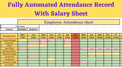 Employee Attendance Sheet